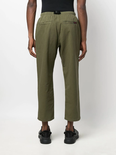 Shop Gramicci Elasticated Drawstring-waistband Trousers In Olive