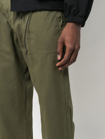 Shop Gramicci Elasticated Drawstring-waistband Trousers In Olive