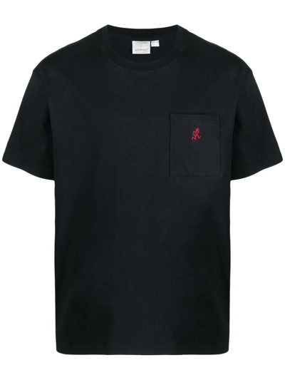 Shop Gramicci Embroidered-logo T-shirt In Black