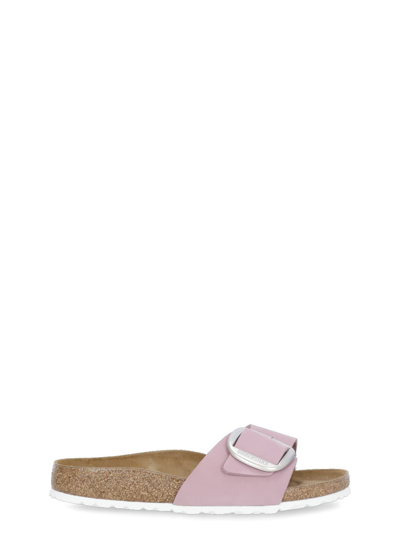 Shop Birkenstock Madrid Big Buckle Sandals In Pink