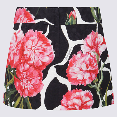 DOLCE & GABBANA BLACK COTTON MINI SKIRT 