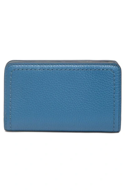 Shop Marc Jacobs Topstitched Compact Zip Wallet In Stellar