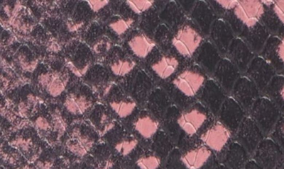 Shop Marc Jacobs Snakeskin Print Leather Card Case In Dusty Rose Multi