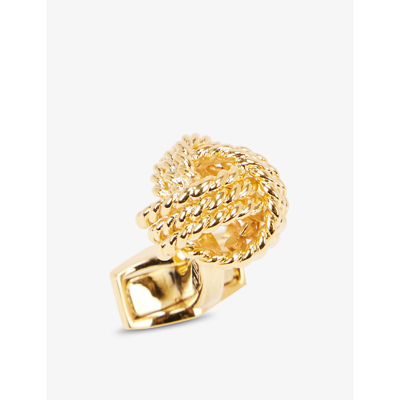 Tateossian Knot Gold-plated Cufflinks In Gold
