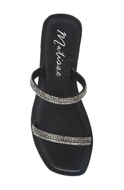 Shop Matisse Proposal Rhinestone Slide Sandal In Black