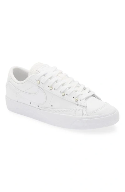 Shop Nike Blazer Low '77 Se Sneaker In White/ Metallic Silver/ Sail