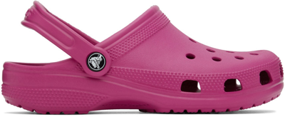 Shop Crocs Pink Classic Clogs In Fuchsia Fun