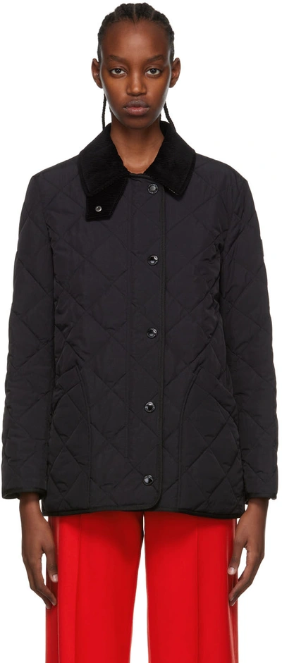 Shop Burberry Black Nylon Jacket