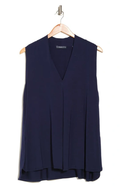 Tart 'aryn' Sleeveless V-neck Jersey Top In Peacoat
