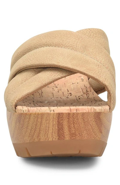 Korks By Kork-ease Faithe Crossover Platform Sandal In Natural