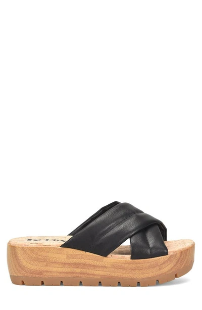Korks By Kork-ease Faithe Crossover Platform Sandal In Black