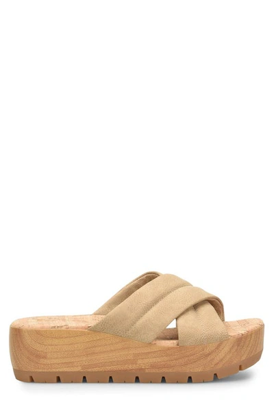 Korks By Kork-ease Faithe Crossover Platform Sandal In Natural