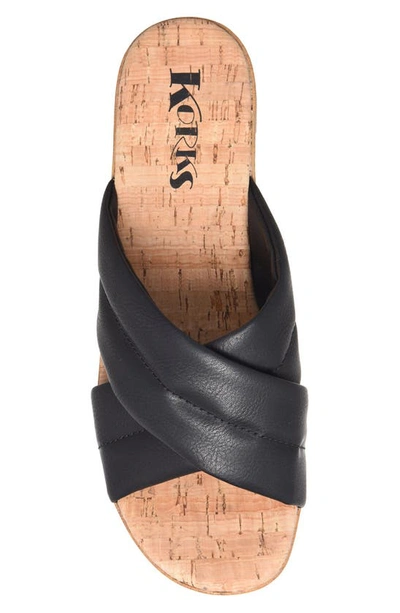 Korks By Kork-ease Faithe Crossover Platform Sandal In Black