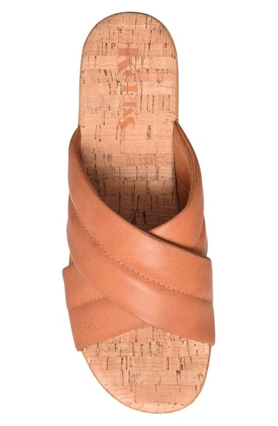 Korks By Kork-ease Faithe Crossover Platform Sandal In Tan