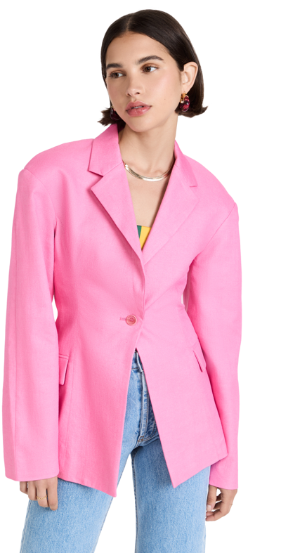 Shop Jacquemus La Veste Fresa Blazer In Pink