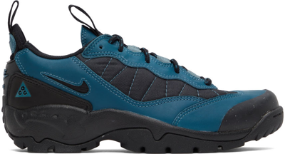 Shop Nike Blue Acg Air Mada Low-top Sneakers In Black/black-ash Gree