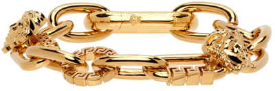 Shop Versace Gold Medusa Chain Bracelet In 3j000 Gold