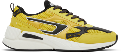 Shop Diesel Yellow & Black S-serendipity Sport Sneakers In H9024