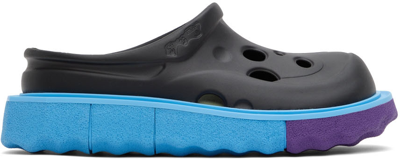 Shop Off-white Black & Blue Spongesole Meteor Sandals In Black/blue
