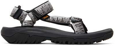Shop Teva Black & Gray Hurricane Xlt2 Sandals In 1019234-abgry