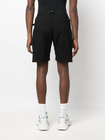 Gramicci Buckled-waistband Detail Shorts In Black