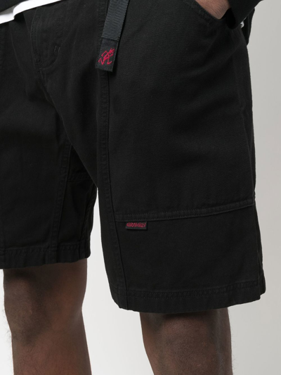 Gramicci Buckled-waistband Detail Shorts In Black