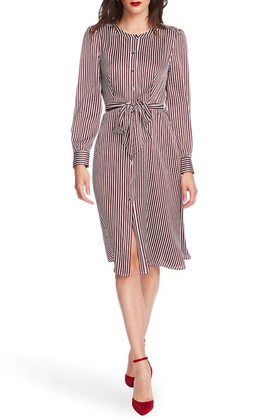 Shop Court & Rowe Crosby Stripe Long Sleeve Shirtdress In Soft Ecru