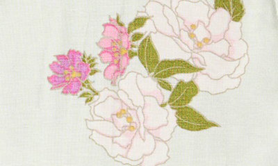 Everly Grey Baby Grey By  Print Footie & Headband Set In Peony