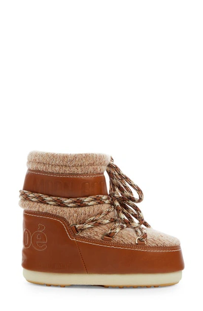 Shop Chloé X Moon Boot® Lace-up Boot In Ochre