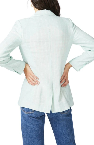 Court & Rowe Pinstripe One-button Blazer In Crystal Sky