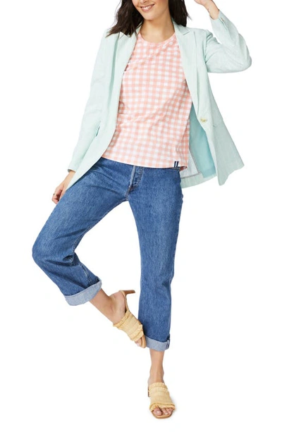 Court & Rowe Pinstripe One-button Blazer In Crystal Sky