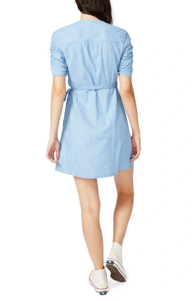 Shop Court & Rowe Cotton Chambray Wrap Dress In Romeo Blue