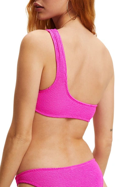 Shop Good American Always Fits One-shoulder Bikini Top In Hawiian Pink 001