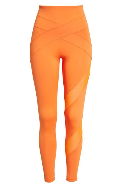 Shop Monse Crisscross Waist Leggings In Bright Orange