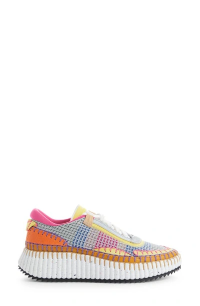 Shop Chloé Nama Platform Sneaker In Pop Orange