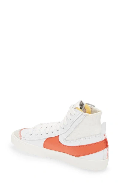 Shop Nike Blazer Mid '77 Jumbo High Top Sneaker In White/ Mantra Orange/ Sail