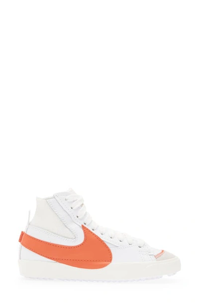 Shop Nike Blazer Mid '77 Jumbo High Top Sneaker In White/ Mantra Orange/ Sail