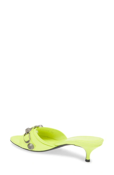 Shop Balenciaga Cagole Slide Sandal In Yellow