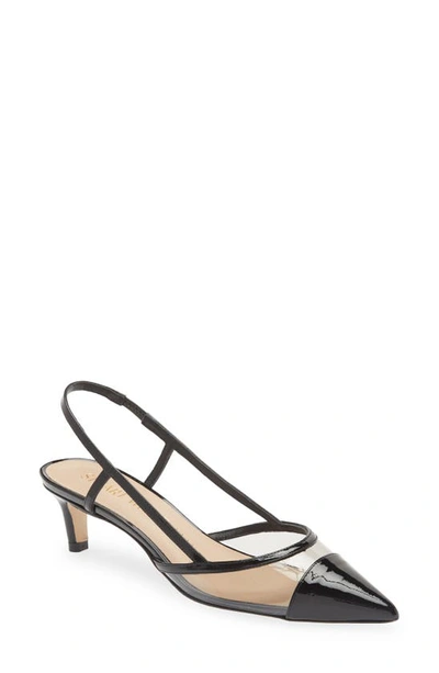 Shop Stuart Weitzman Mondrian 50 Slingback Pump In Black