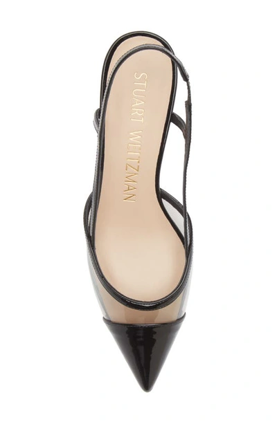 Shop Stuart Weitzman Mondrian 50 Slingback Pump In Black