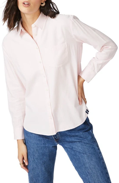 Shop Court & Rowe Logo Embroidered Button-up Shirt In Chambray Pink