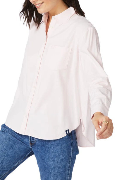 Shop Court & Rowe Logo Embroidered Button-up Shirt In Chambray Pink