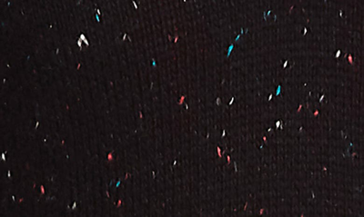 Court & Rowe Nep Flecked V-neck Sweater In Rich Black