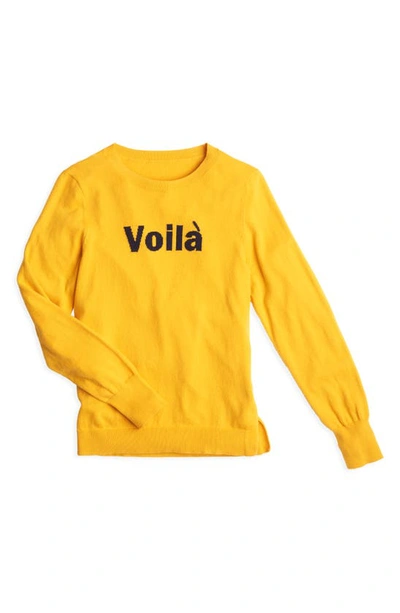 Shop Court & Rowe Fine Gauge Voilà Sweater In Bright Gold
