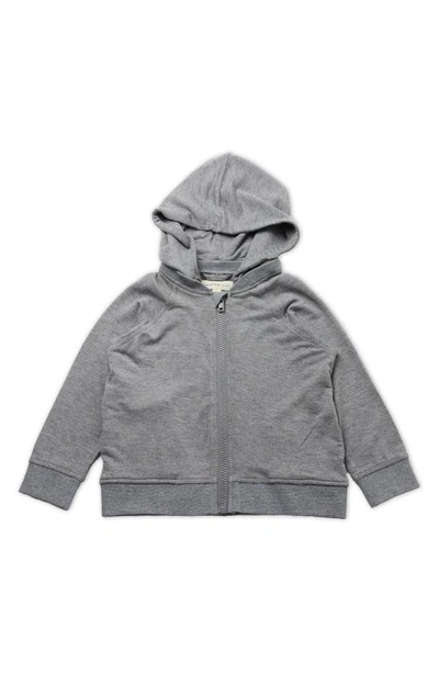 Shop Thoughtfully Hooded Zip-up Jacket & Hoods Set In Heather Gray