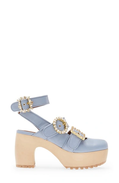 Shop Autumn Adeigbo Platform Pump In Light Pastel Blue