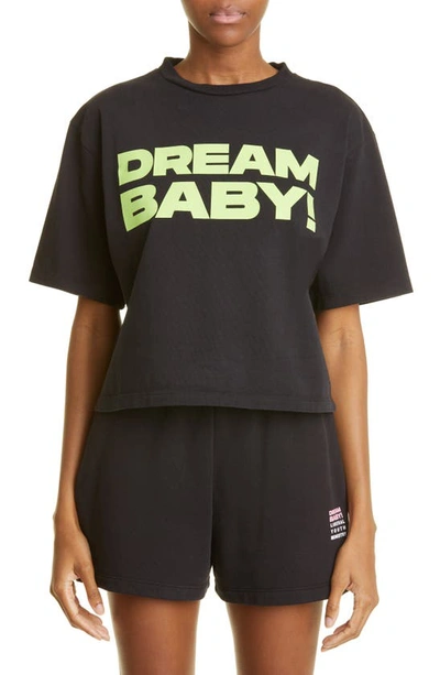 Shop Liberal Youth Ministry Dream Baby Graphic Crop Tee In Black