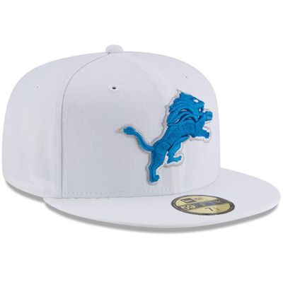 Shop New Era White Detroit Lions Omaha 59fifty Fitted Hat