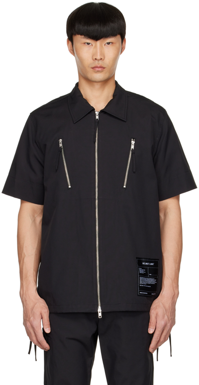 Shop Helmut Lang Black Nylon Shirt In Black - 001