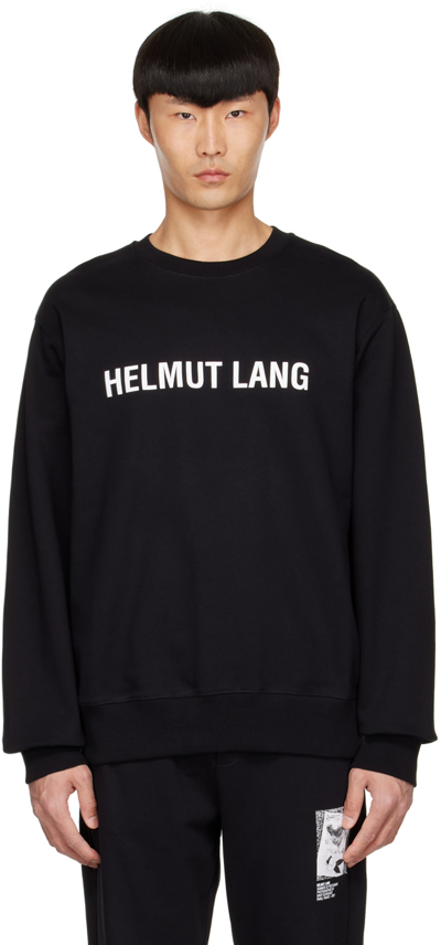 Shop Helmut Lang Black Cotton Sweatshirt In Black - 001